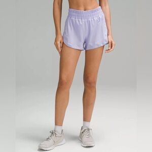 Lululemon track that 3 inch Shorts- lilac smoke! Size 4